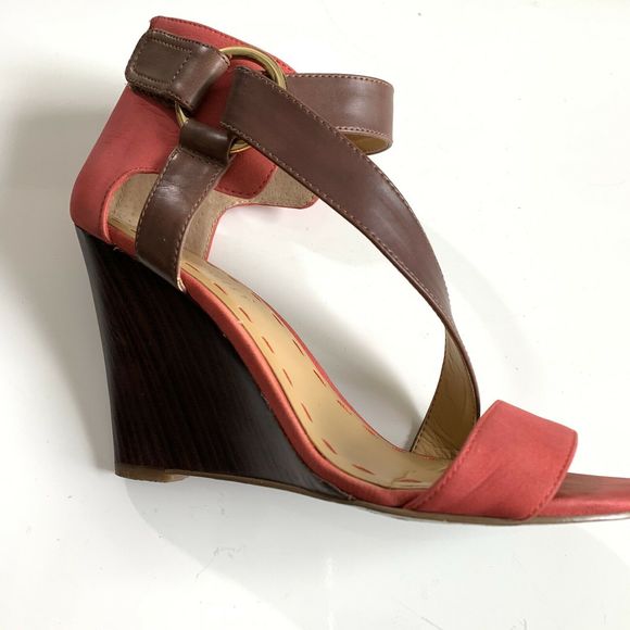 Nine West Melissa Wedge Sandals in Watermelon - Picture 3 of 9